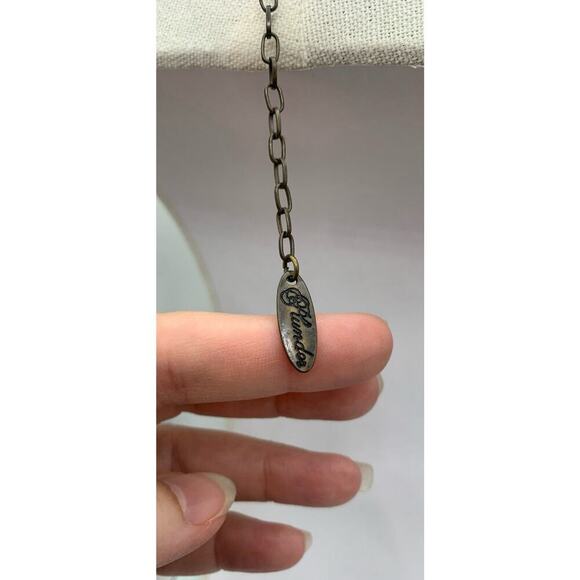 Plunder Brass This Ne And Aqua Blue Kayla Statement Necklace Signed - Picture 5 of 5